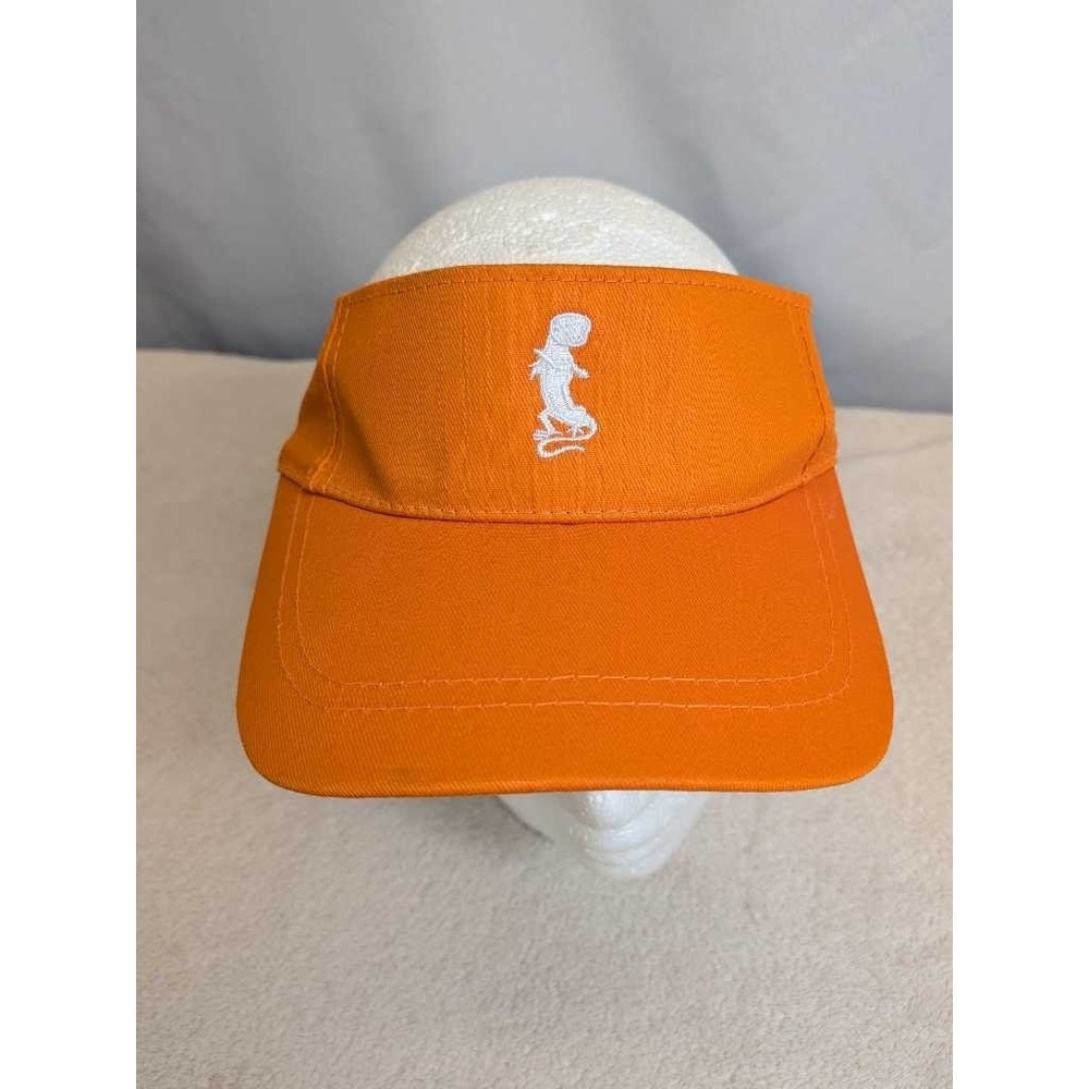 Geico Gecko Visor Orange White Embroidered Logo Adjustable Baseball Cap